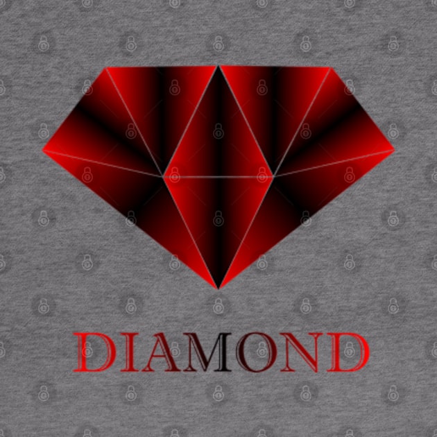 Red geometric diamond by SAMUEL FORMAS